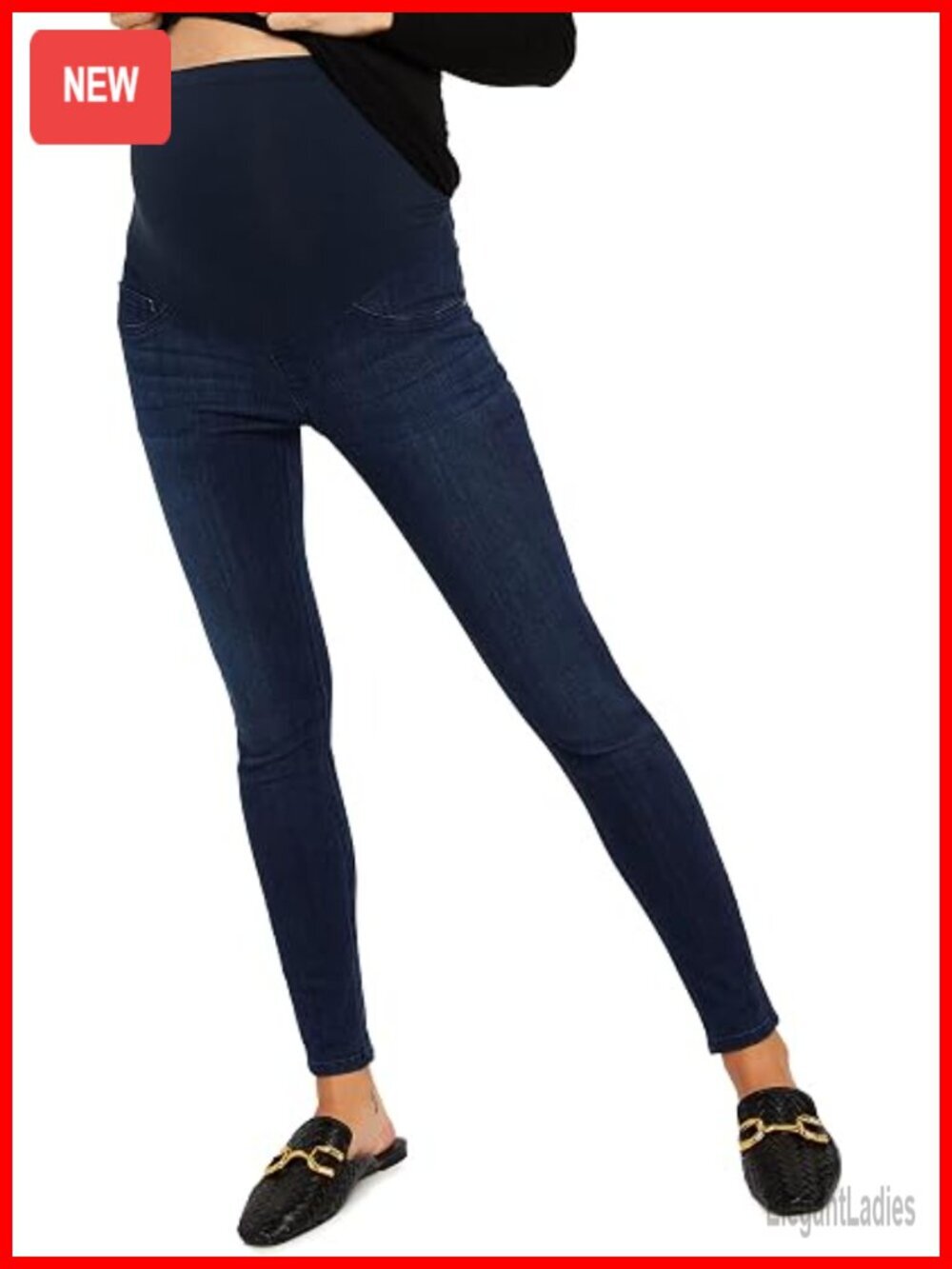 Maternity Skinny Jeans Super Stretch Secret Fit Belly 28" Inseam Cotton Blend